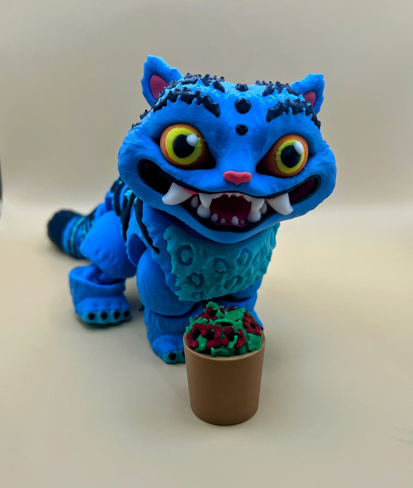 3D Printed Large Flexi Derpy Tiger