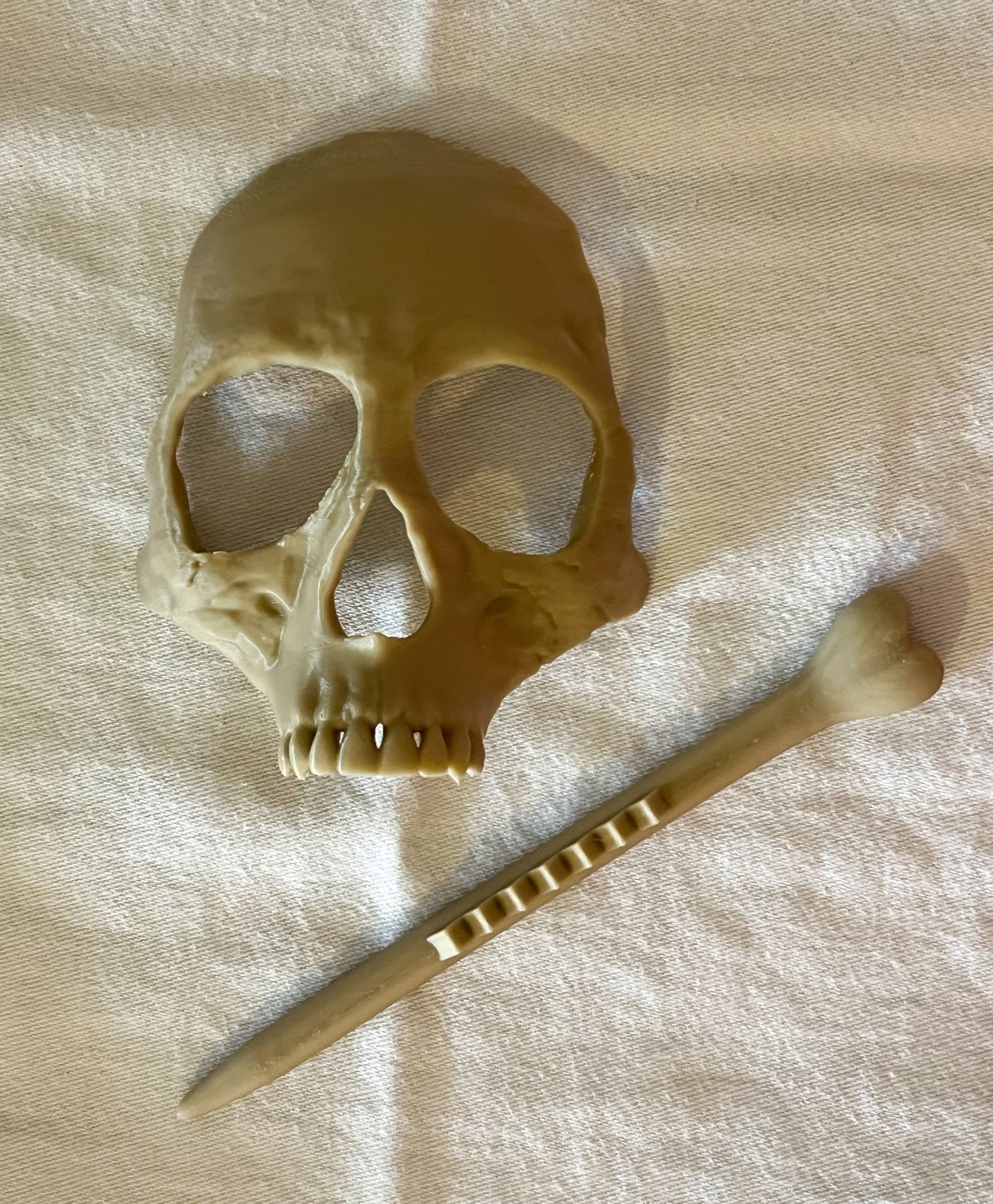 3D Printed Human Skull & Bone Hair Pin