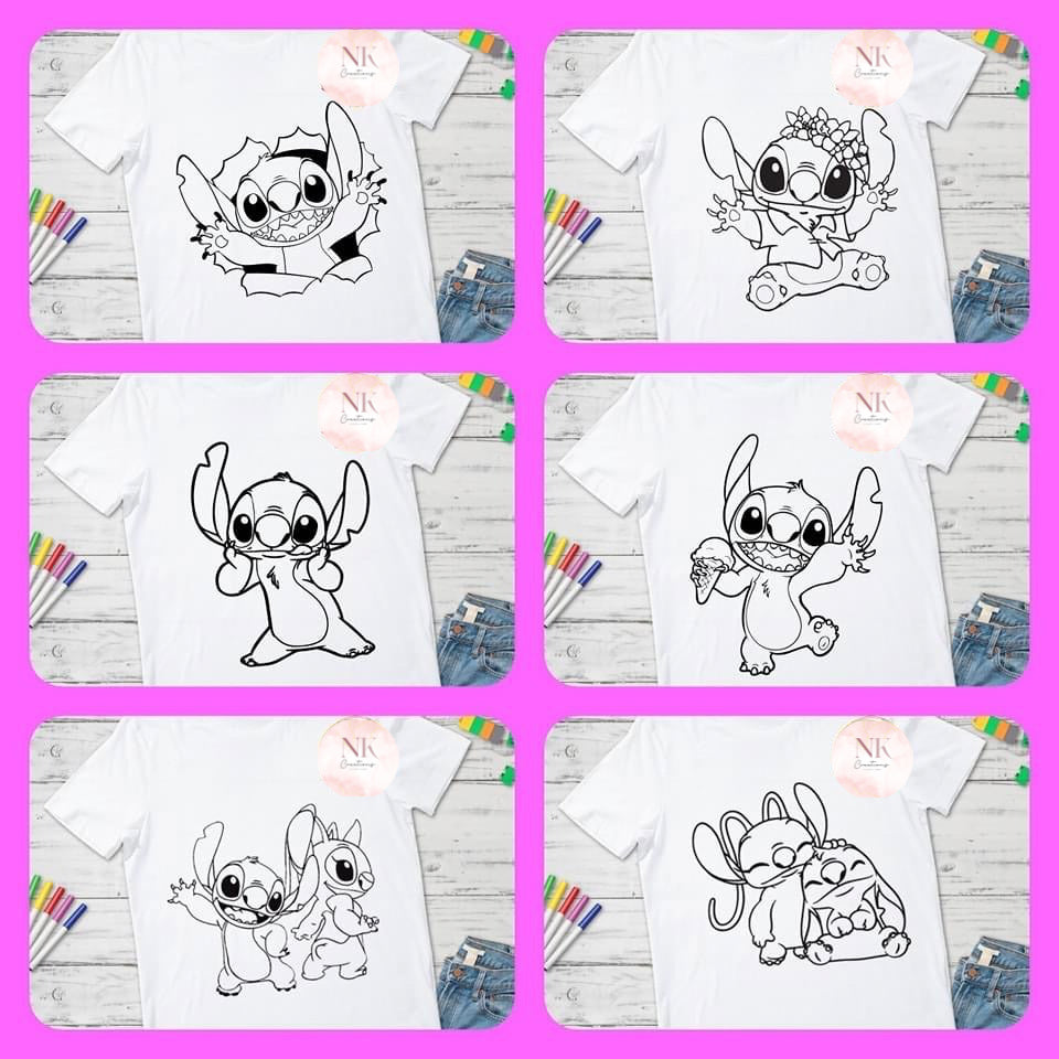 Colour Me In T-Shirt For Children