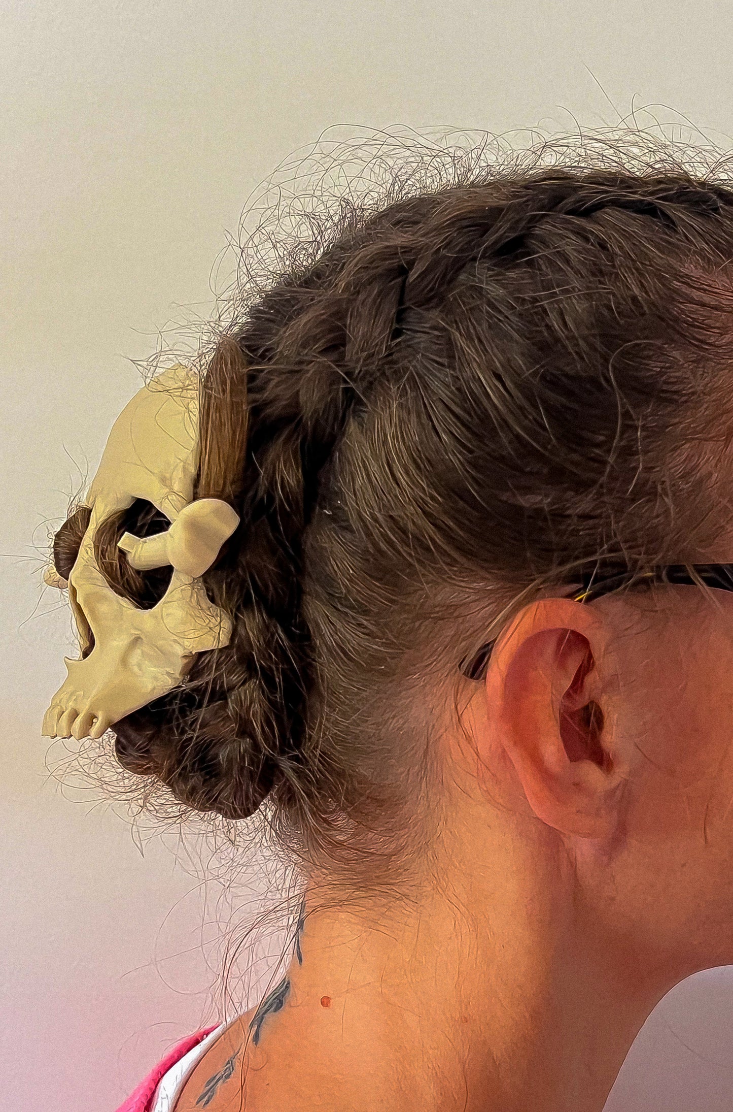 3D Printed Human Skull & Bone Hair Pin