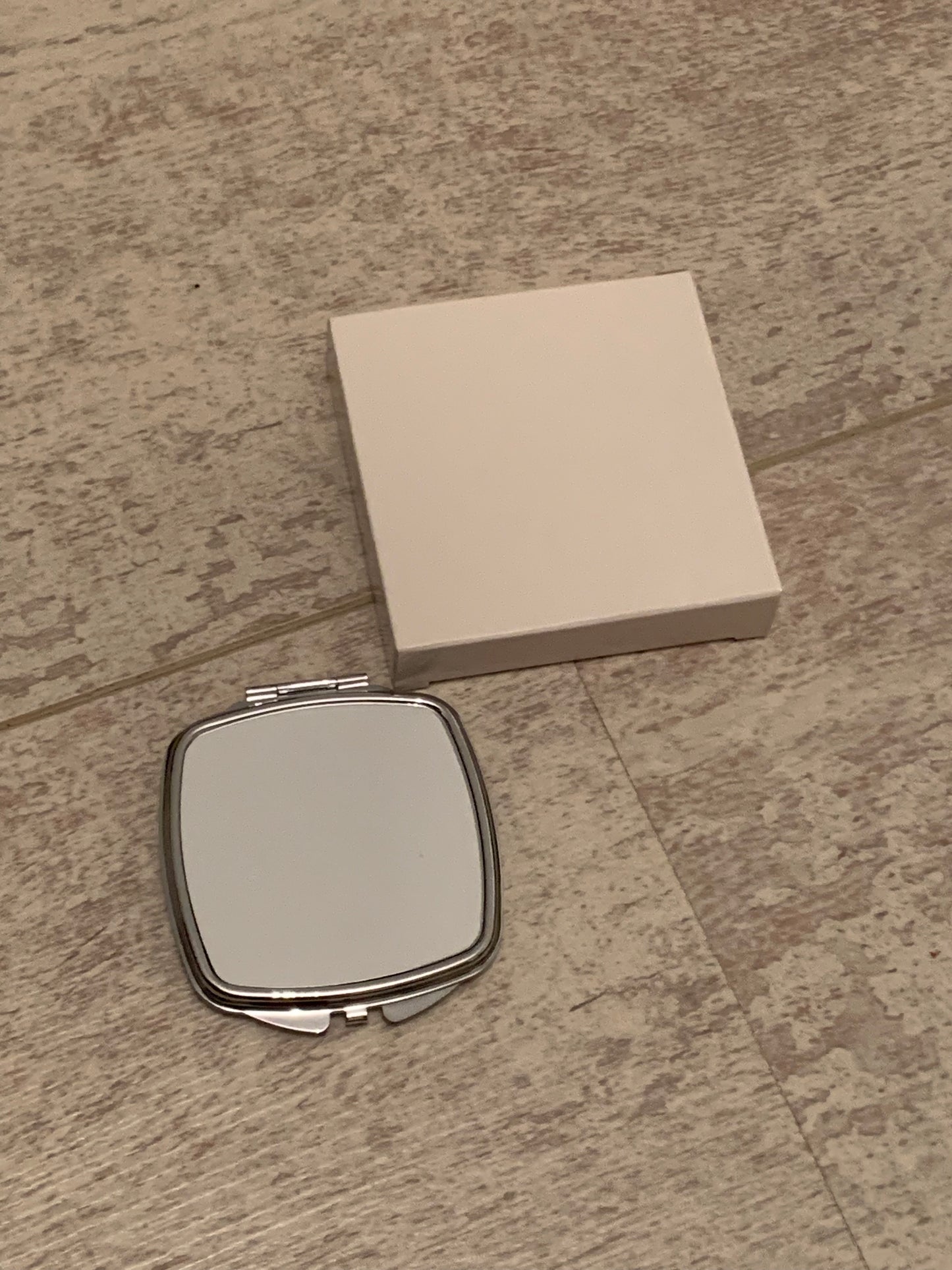 Custom Printed Curved Square Compact Mirror