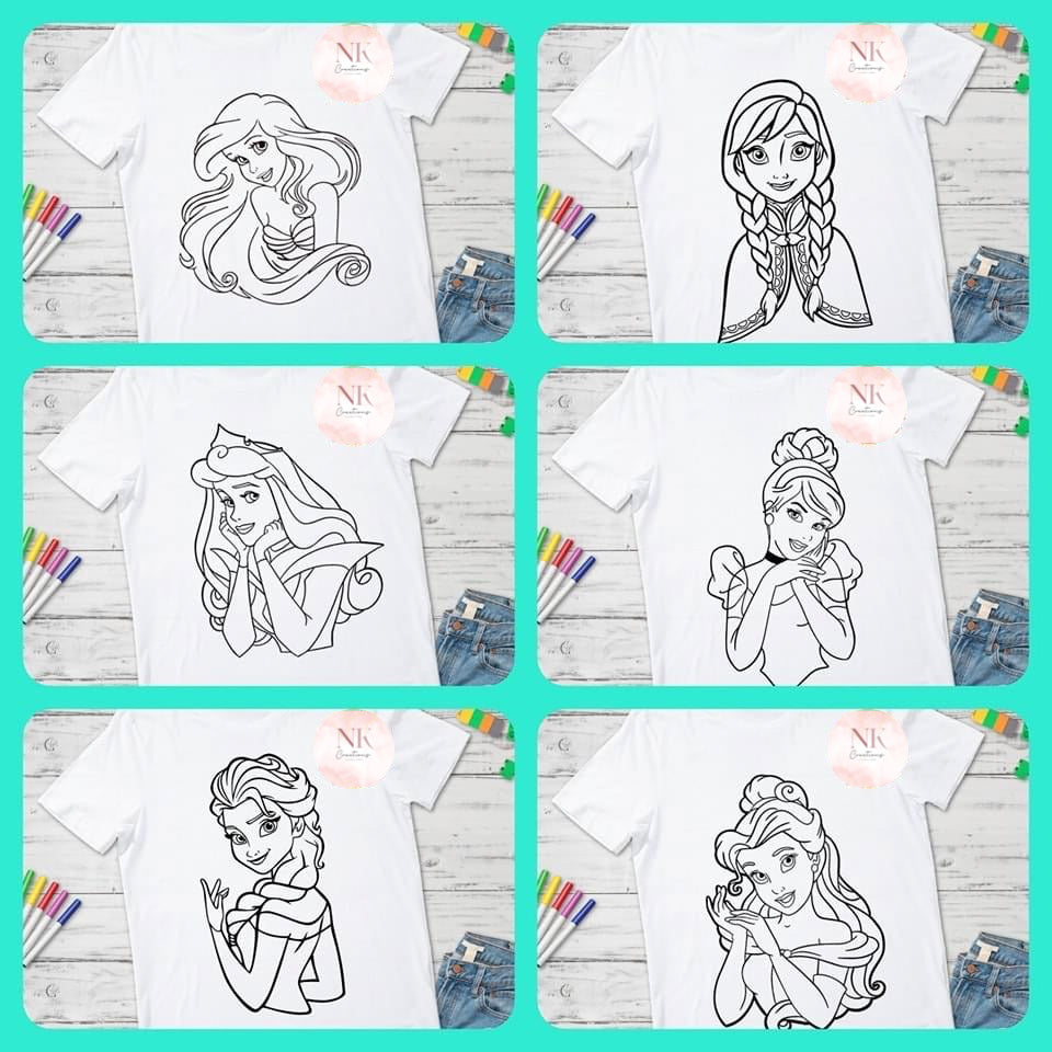 Colour Me In T-Shirt For Children
