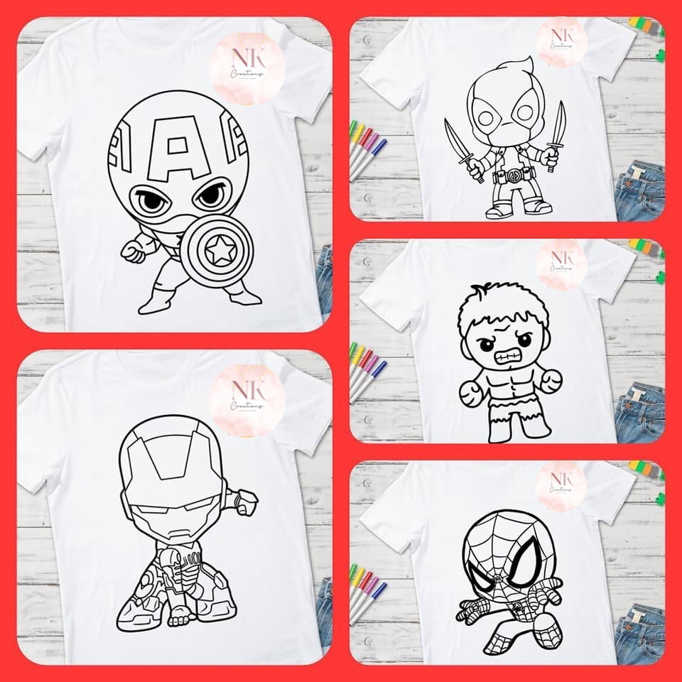 Colour Me In T-Shirt For Children