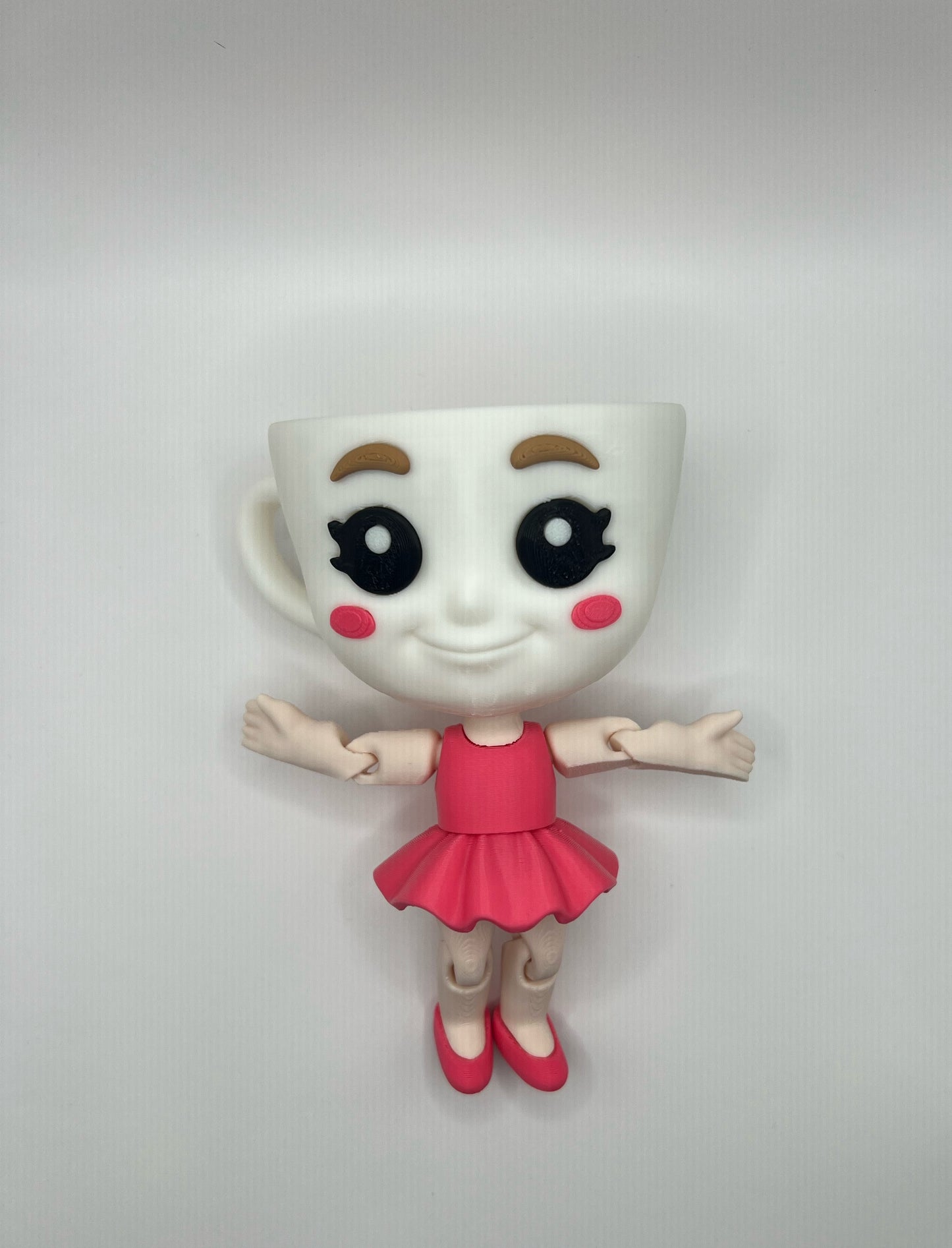 3D Printed Articulated Ballerina Cappuccina Figure