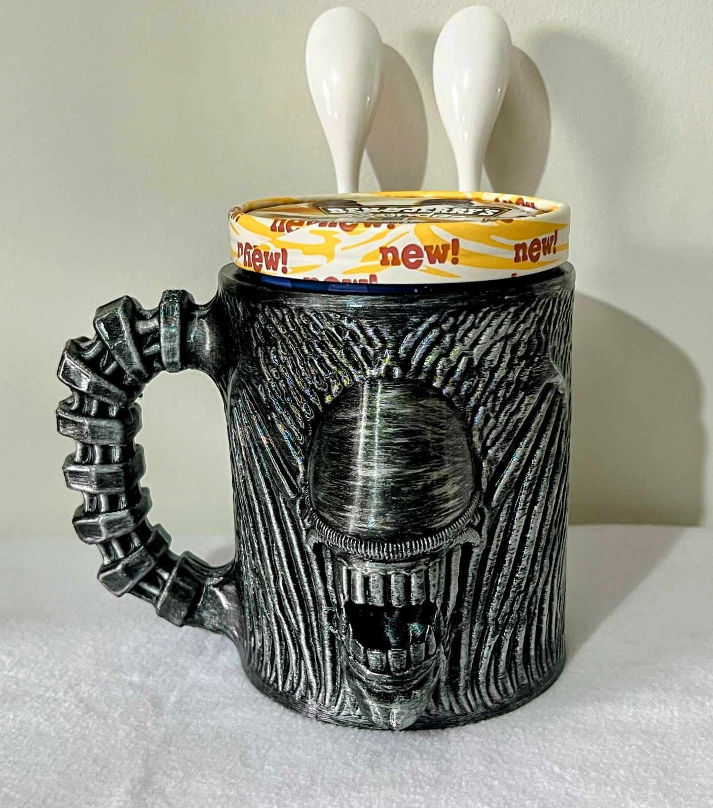 3D-Printed Xenomorph Ice Cream Cup/Holder