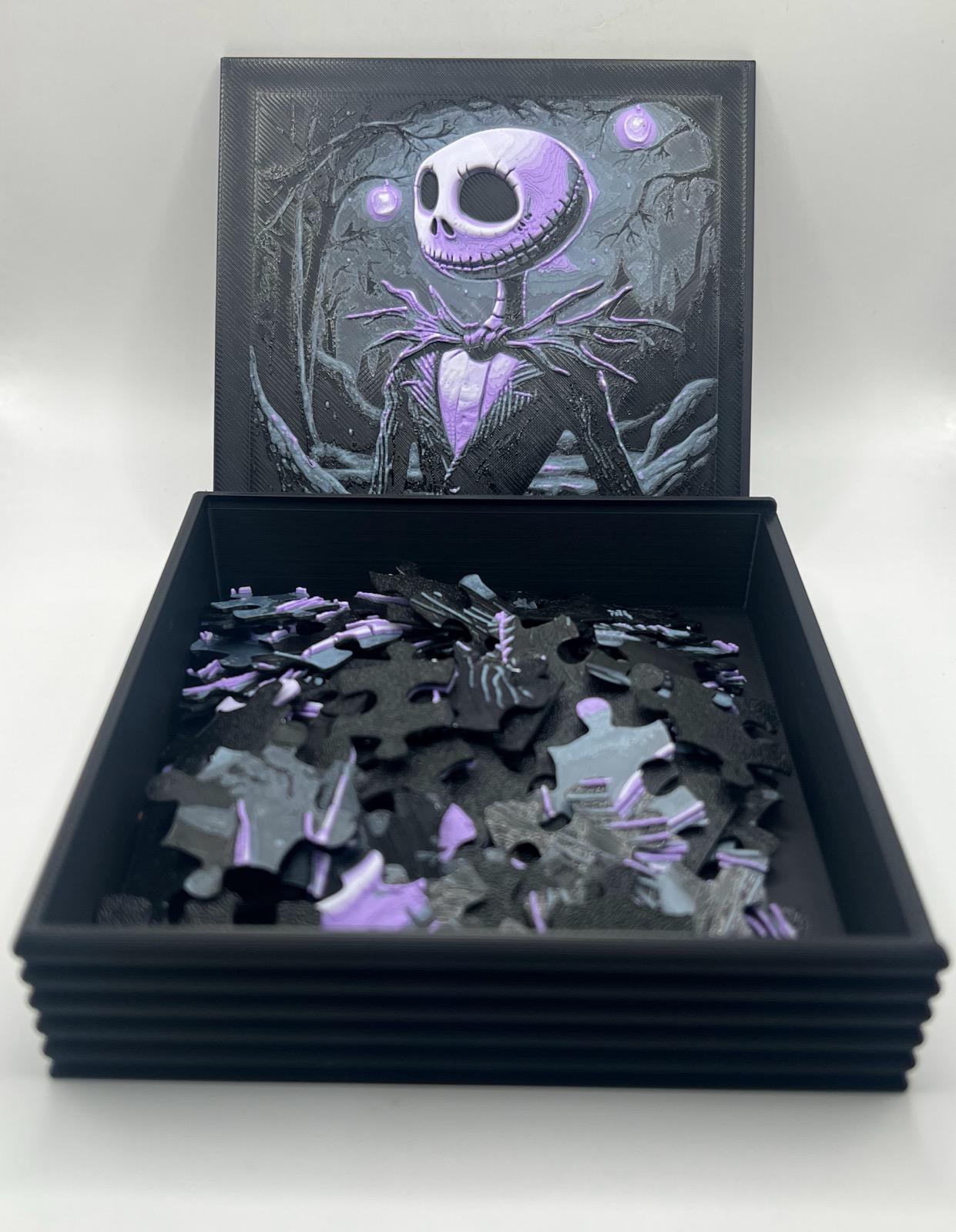 Jack Skellington Inspired Jigsaw Puzzle Display Box – STL & 3MF Digital Files