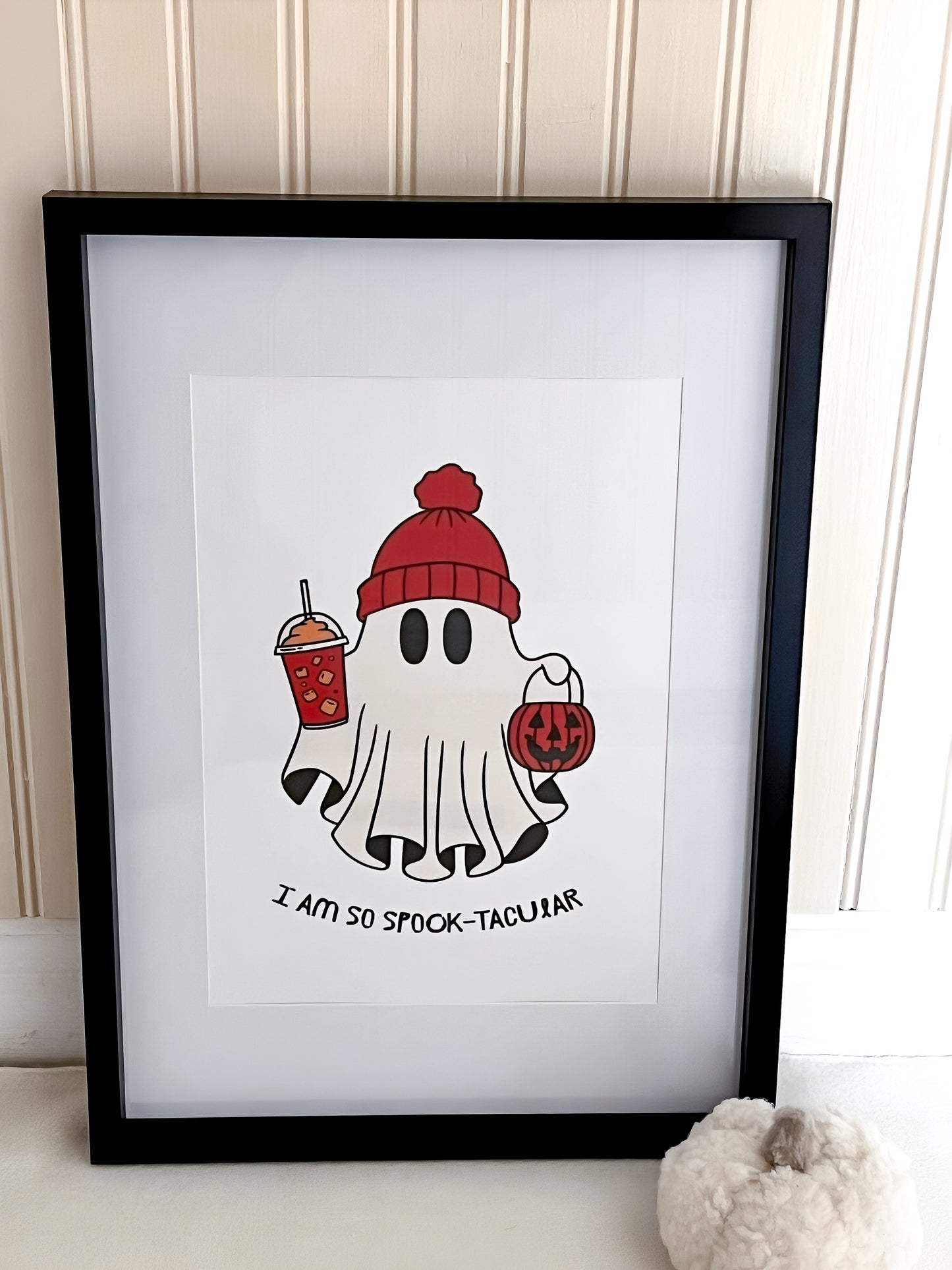 Adorable Kawaii Ghost Wall Art