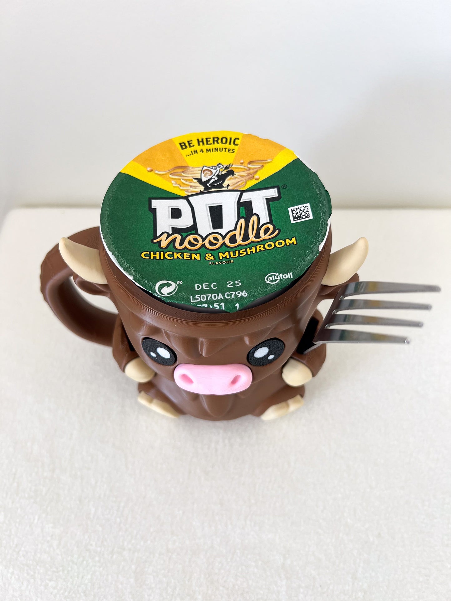 Hector the Highland Cow Ice Cream Holder – with Hidden Snack Drawer!
