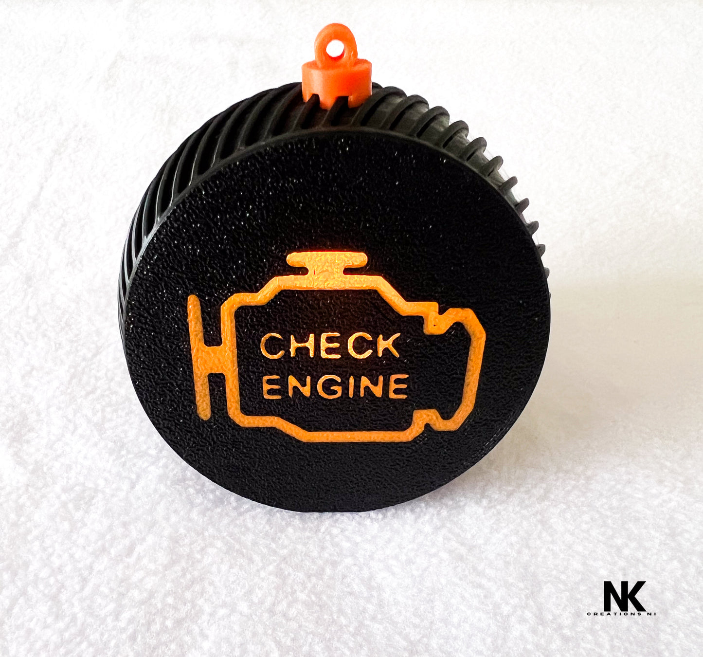 3D Printed Check Engine Light Bauble