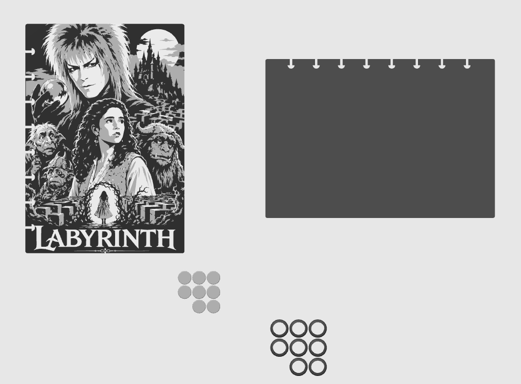 Labyrinth Inspired A5 Notepad Cover – 4 Colour AMS – STL & 3MF Digital Files