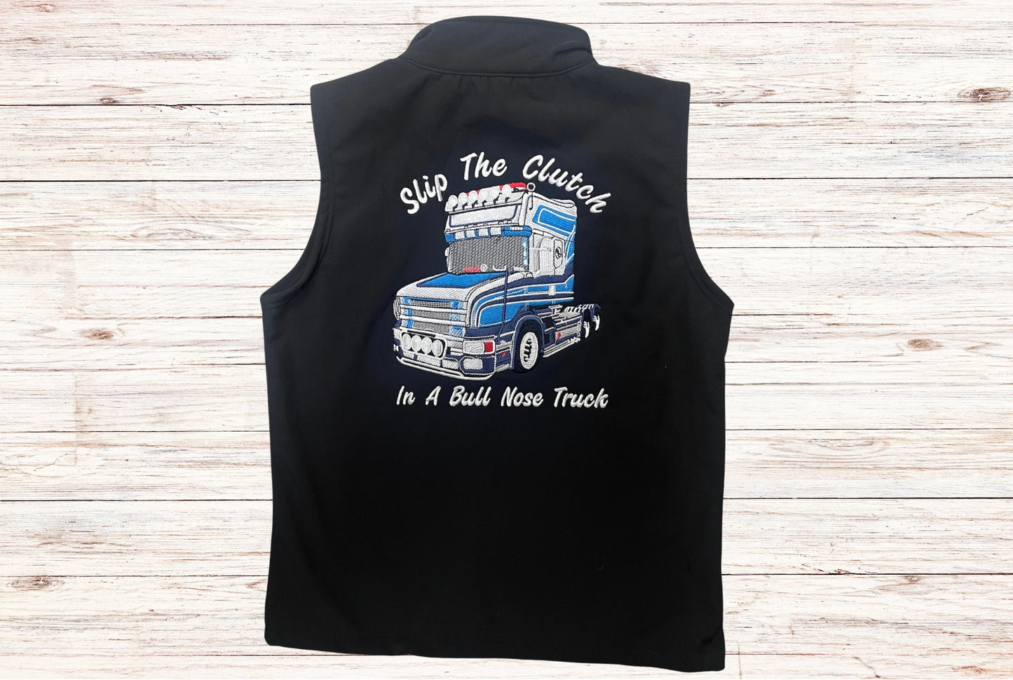 Kids "Slip The Clutch" Bull Nose Black Soft Shell Gilet