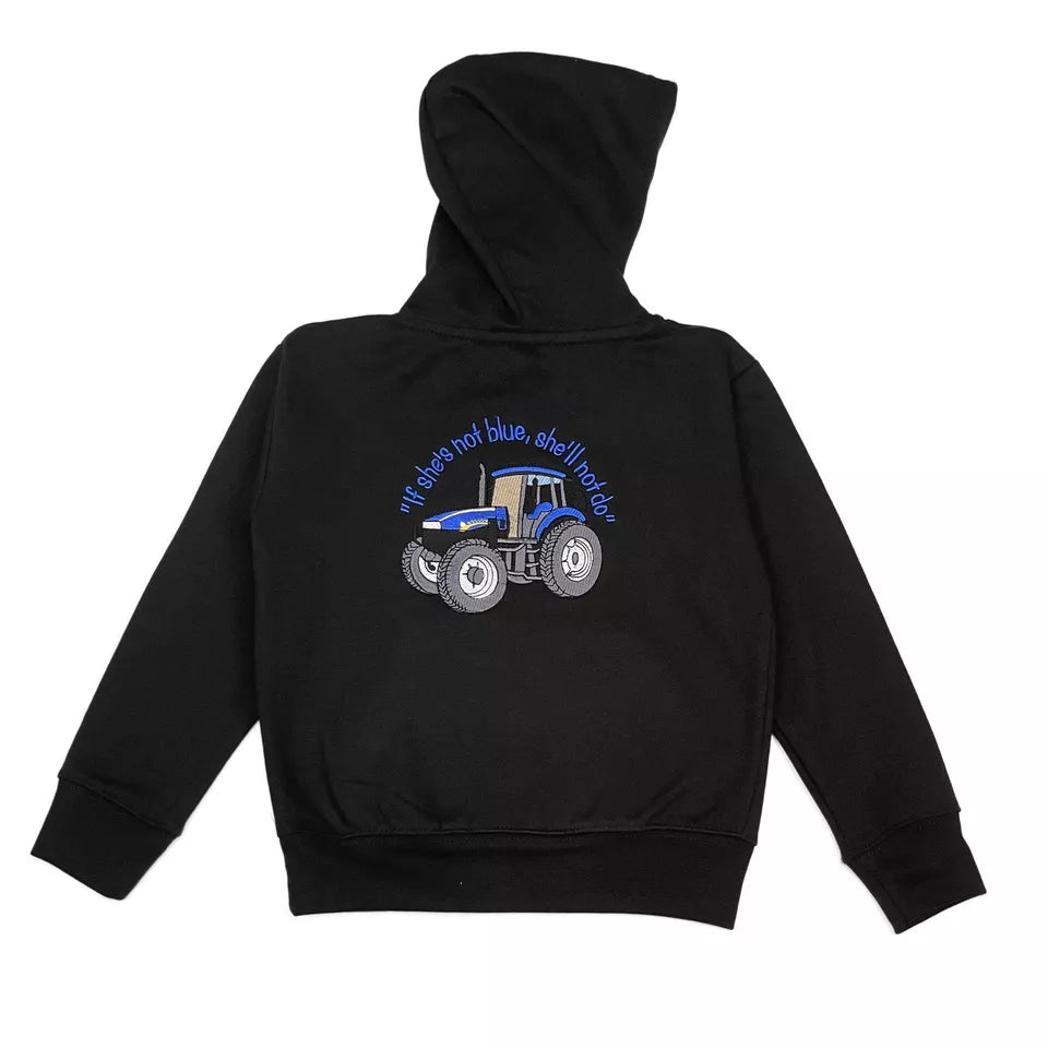 Kids Tractor Embroidered Hoodie