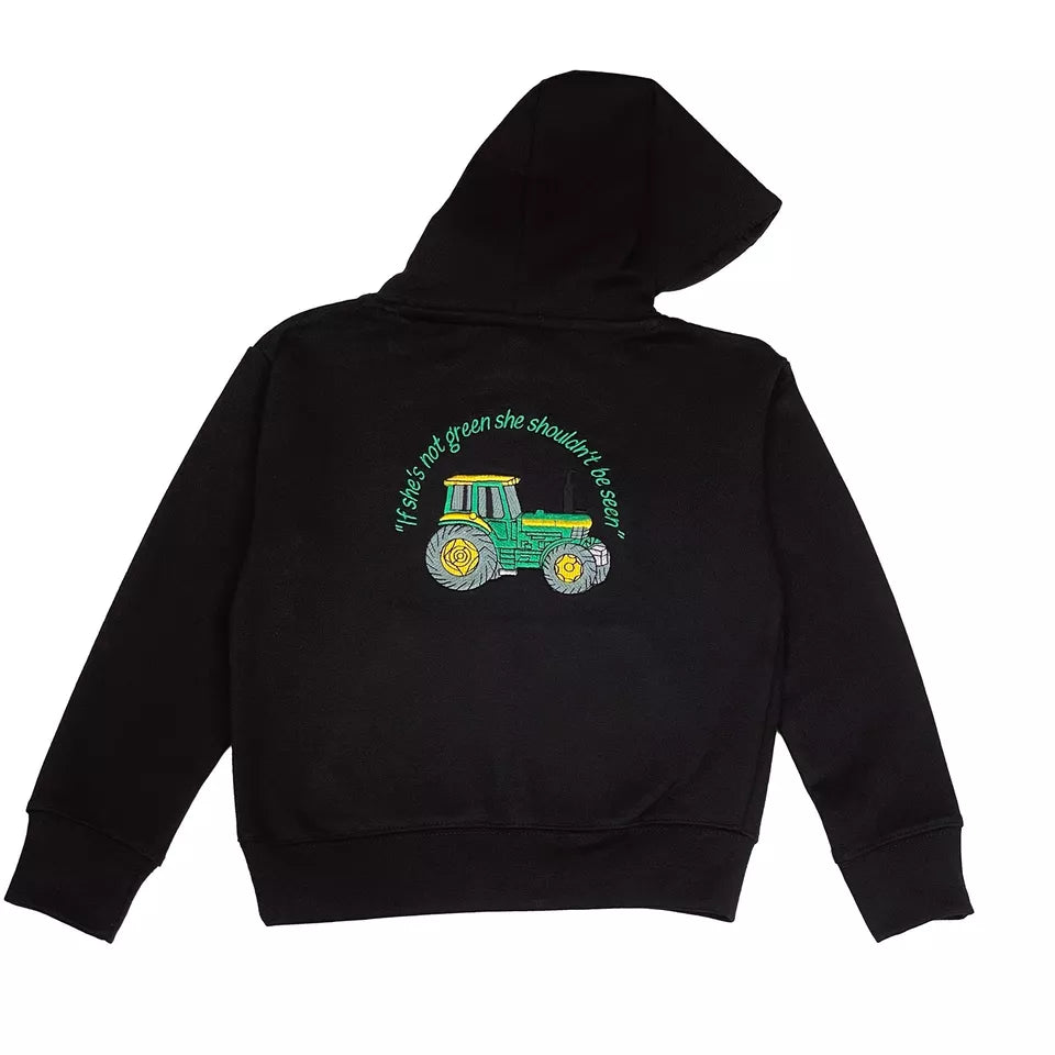 Kids Tractor Embroidered Hoodie