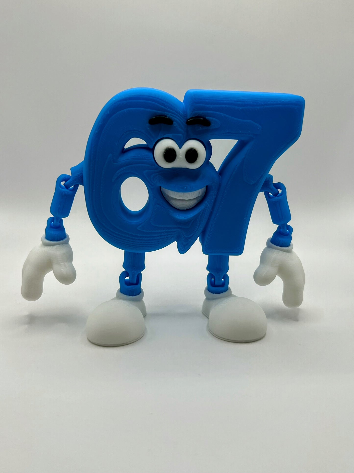 67 Six Seven 3D Printed Brain Rot Figure