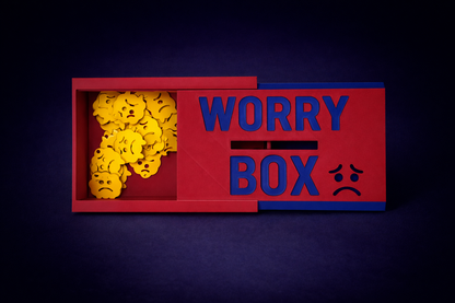 Worry Box for Kids – 3D Printed Emotional Support Box with Worry Tokens