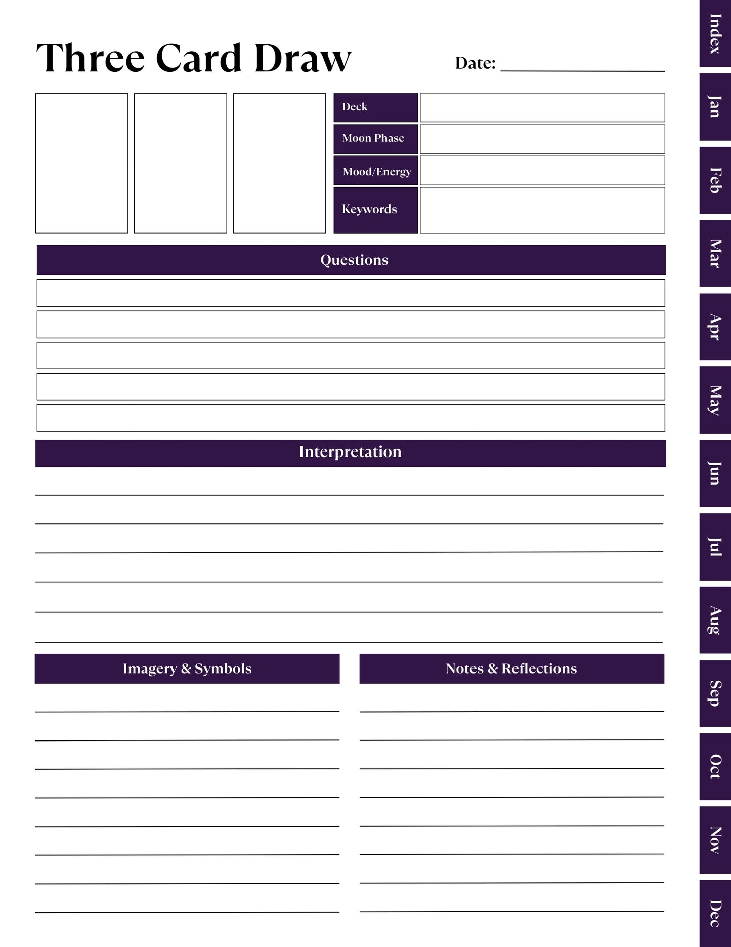 2025 Digital Tarot Digital Journal