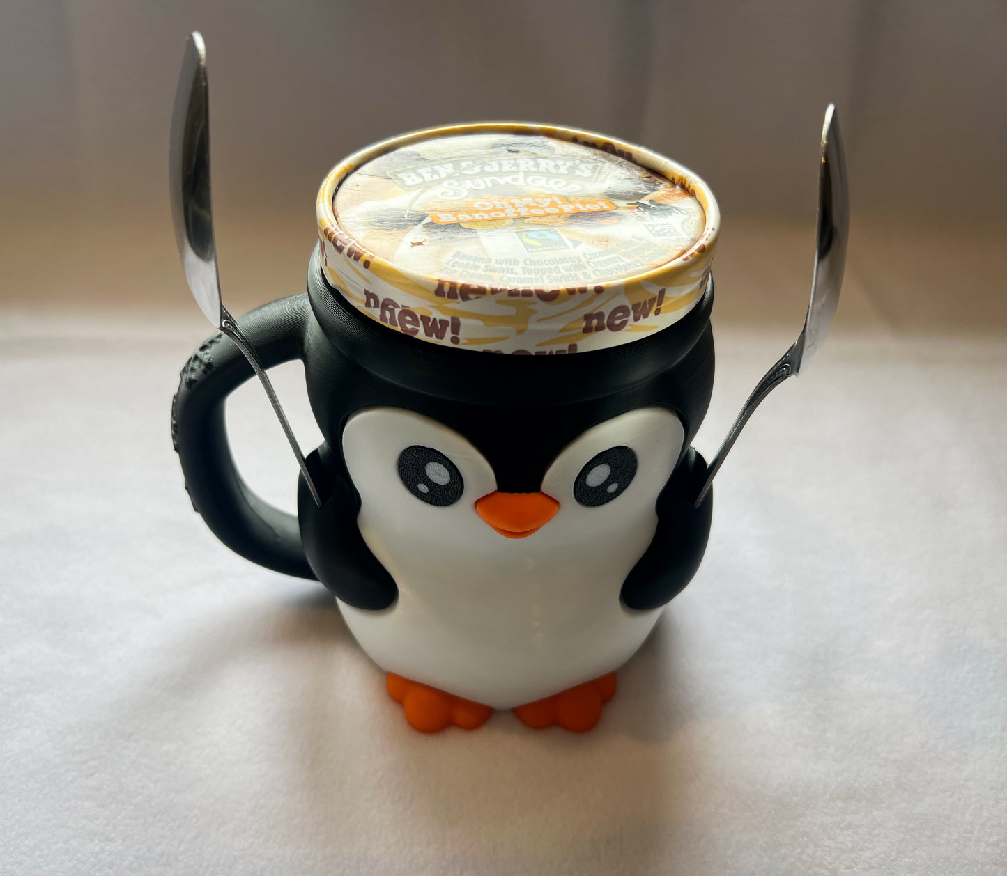 Pookie the Penguin Ice Cream Holder