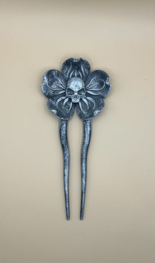3D Printed Sakura Skull Hair Pin