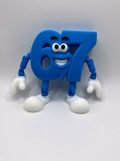 67 Six Seven 3D Printed Brain Rot Figure