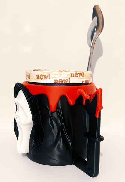 Ghostface Ice Cream Pint Holder with Hidden Spoon Storage