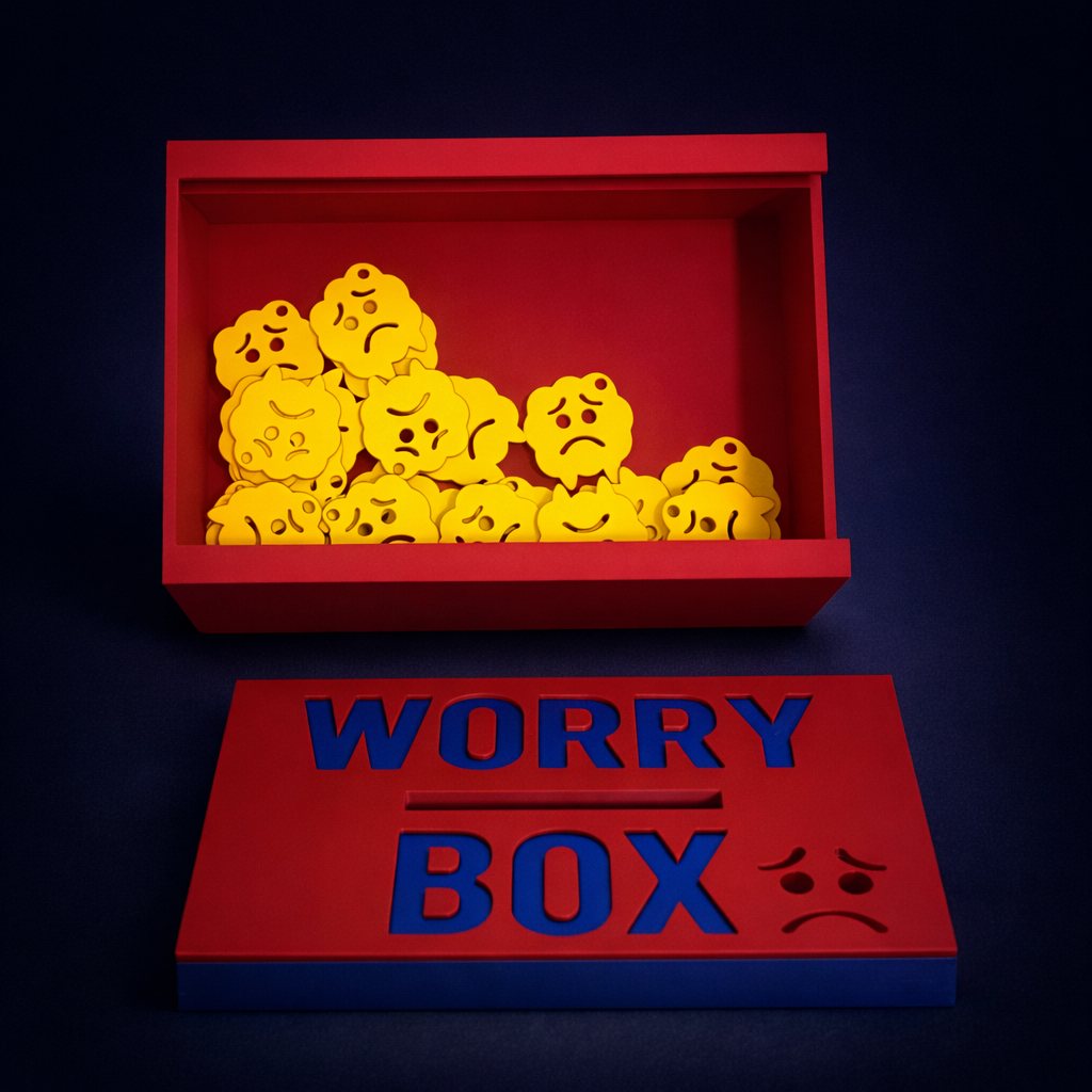 Worry Box for Kids – 3D Printed Emotional Support Box with Worry Tokens