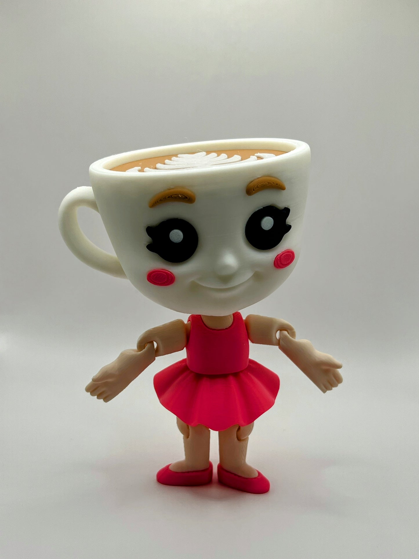 3D Printed Articulated Ballerina Cappuccina Figure