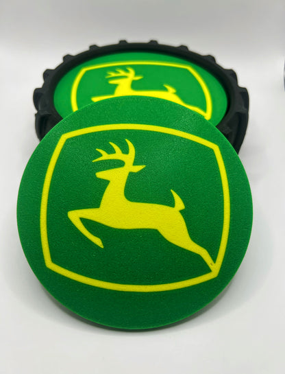 Tractor Tyre Coaster Set & Holder | Farming Gift Coasters