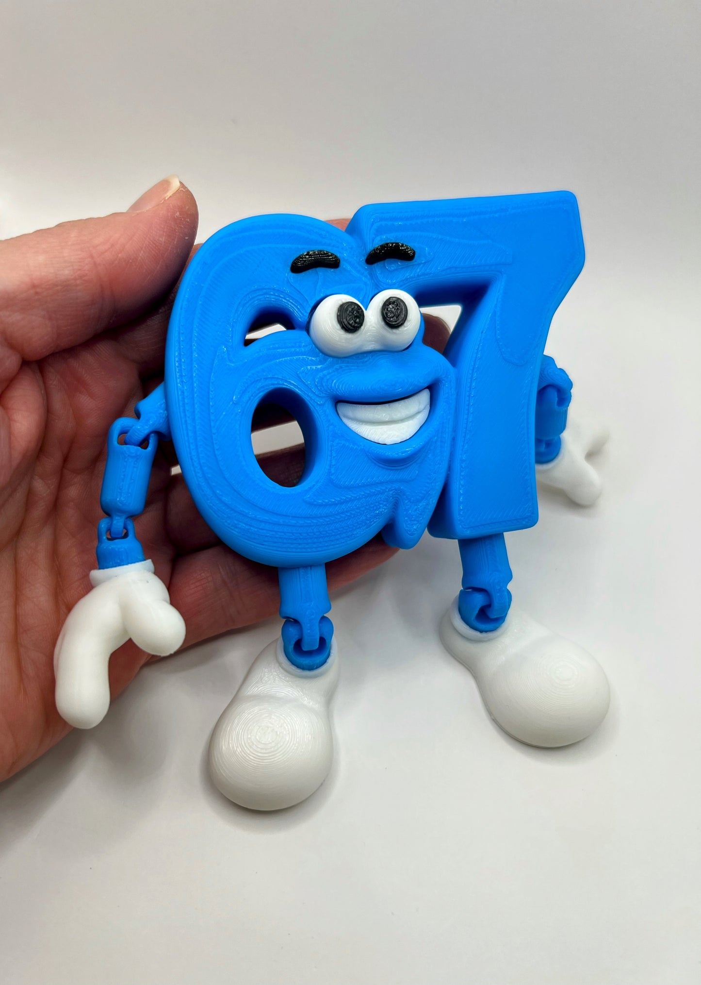 67 Six Seven 3D Printed Brain Rot Figure