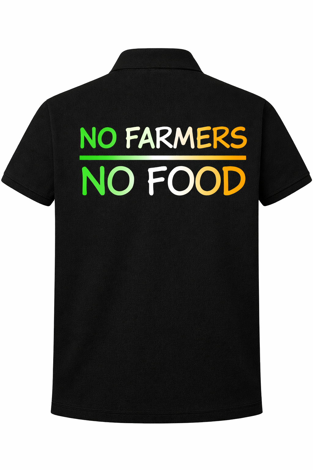 NO FARMERS – NO FOOD Polo Shirt (Back Print)