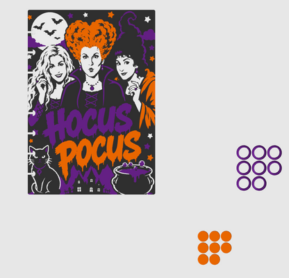 Hocus Pocus Inspired A5 Notebook Cover – 4 Colour AMS – STL & 3MF Digital Files