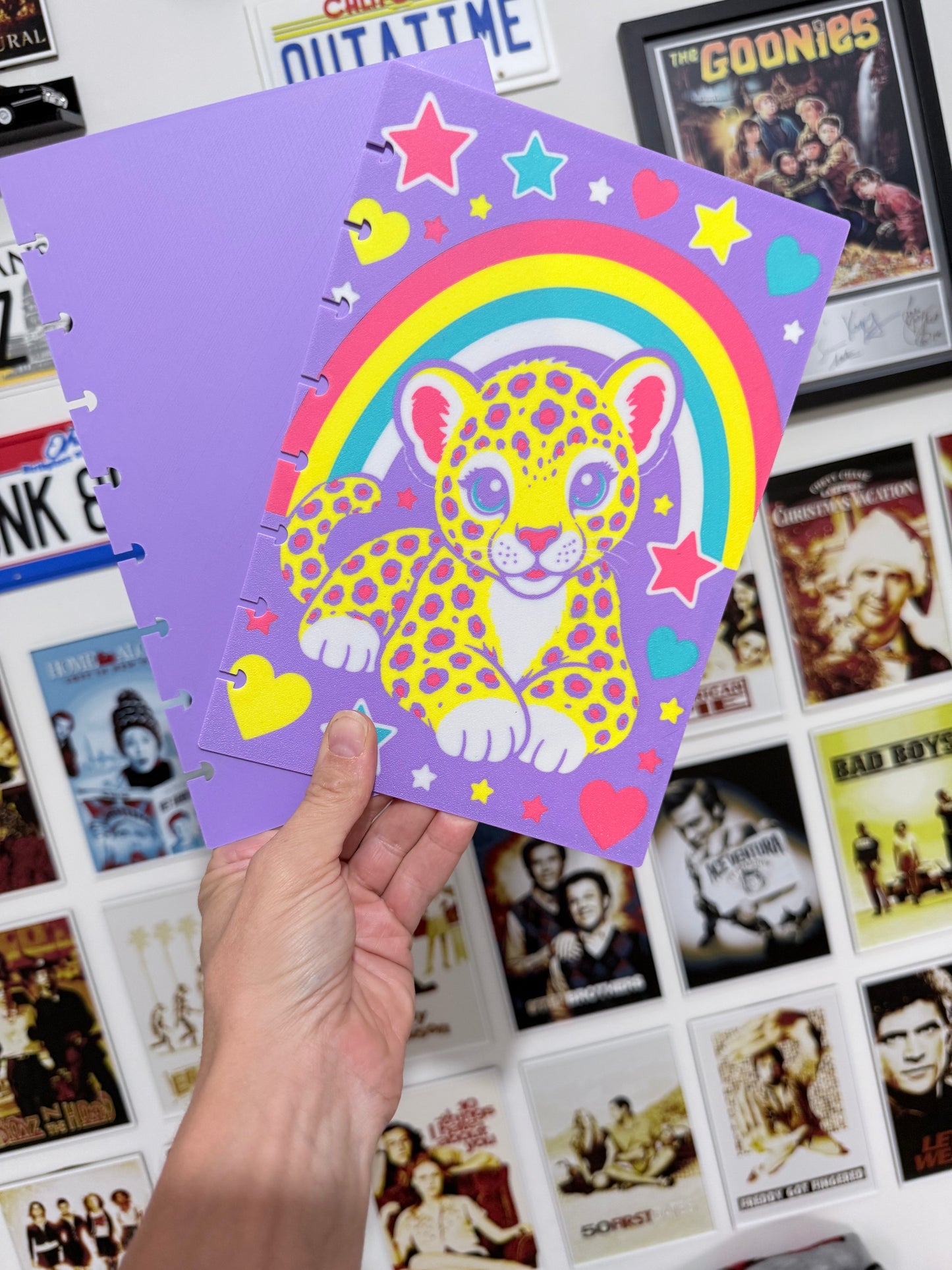 Lisa Frank Inspired Rainbow Leopard A5 Notebook Cover – 4 Colour AMS – STL & 3MF Digital Files