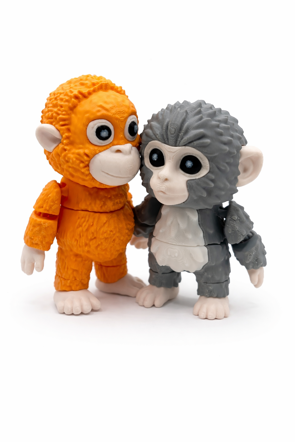 Punch & Oran-Mama Flexi Monkey Friends – Articulated Toy Set
