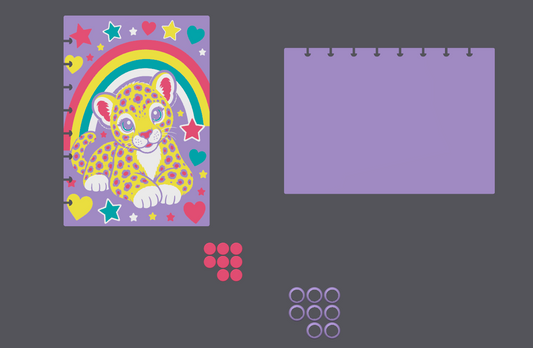 Lisa Frank Inspired Rainbow Leopard A5 Notebook Cover – 5 Colour AMS – STL & 3MF Digital Files