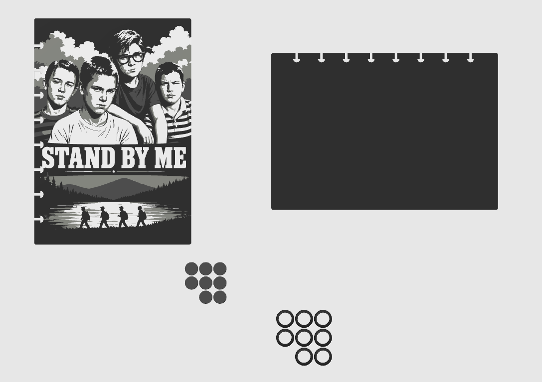 Stand By Me Inspired A5 Notepad Cover – 2 x 4 Colour Designs – STL & 3MF Files