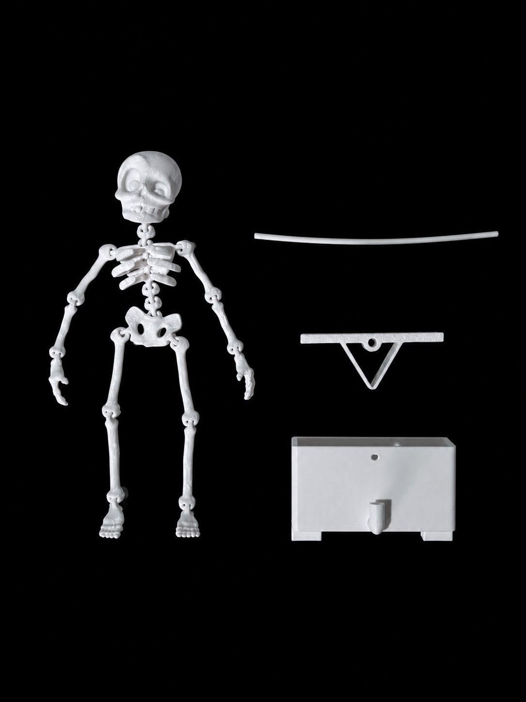 Dancing Skeleton Aquarium Air Bubble Ornament | 3D Printed Fish Tank Decoration