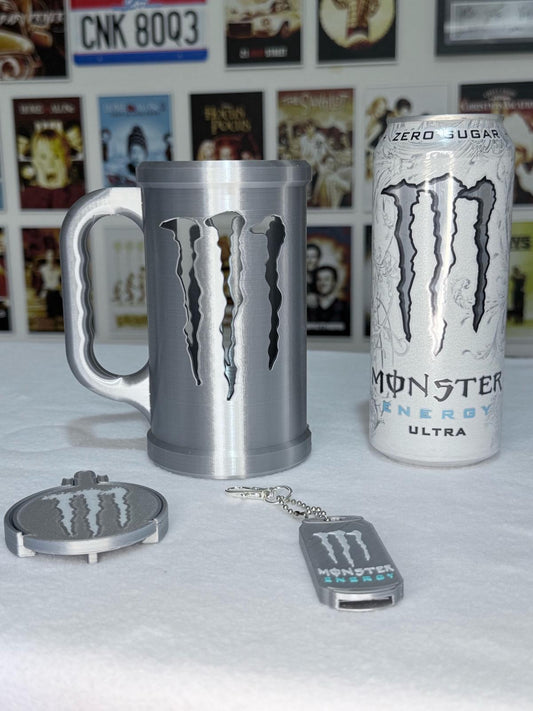 Monster Inspired 500ml Can Holder Bundle | Can Holder, Can Tab Opener & Can Lid Cover