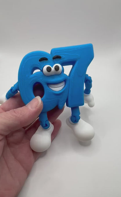 67 Six Seven 3D Printed Brain Rot Figure
