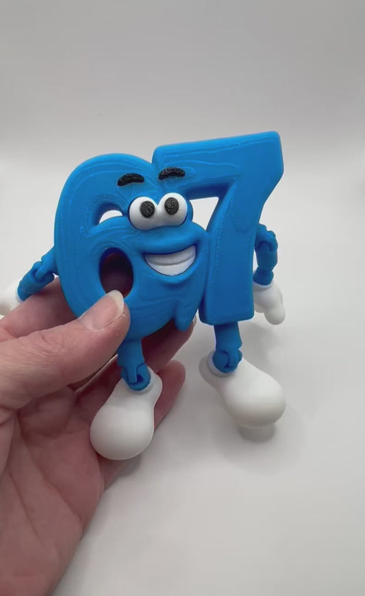 67 Six Seven 3D Printed Brain Rot Figure